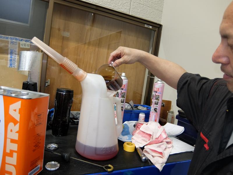 HMMFにSOD-1Plus添加
※CVTF総油量の7％添加