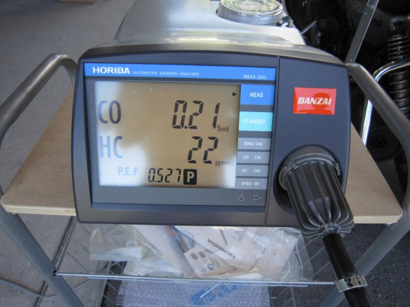 SOD-1Plus添加後
CO　0.21％
HC　22ppm
