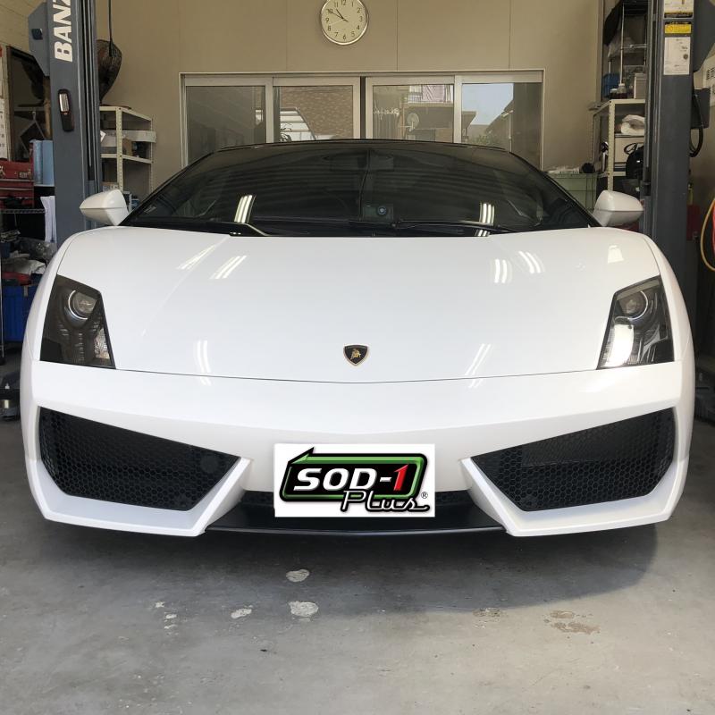 【ランボルギーニ ガヤルド スパイダー】エンジンオイル交換&SOD-1Plus添加で予防整備！